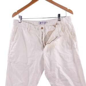 NN07 Karl 1287 Mens Chinos Off White Cotton Linen Italian Fabric 33/32